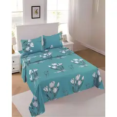 GENERICO - JUEGO DE SABANAS DE VERANO KING TURQUESA