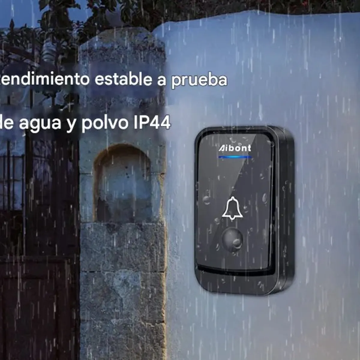 GENERICO - Timbre Inalámbrico Para Puerta Con 2 Receptores Impermeables