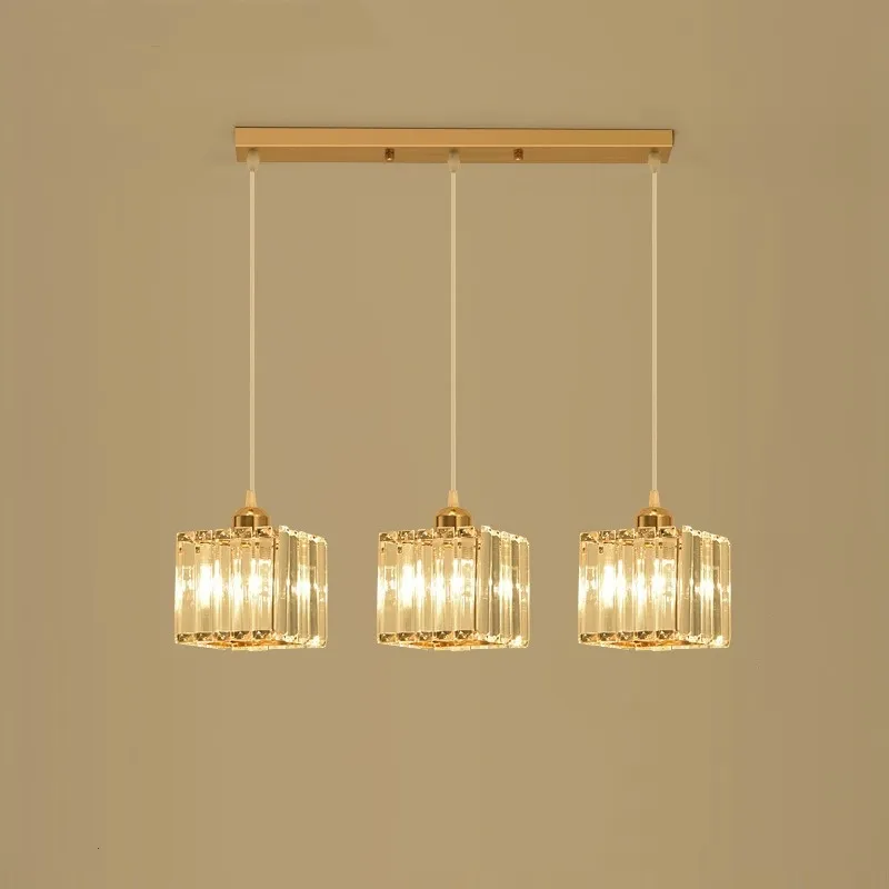 TATEE - Lámpara de pared Lámpara de araña 3 cabezas tiras largas Cuadrado