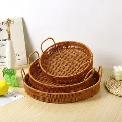 GENERICO - Canasto de mimbre 3pzas