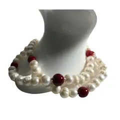 TAETHAI - Pulsera Perlas y plata 925 doble