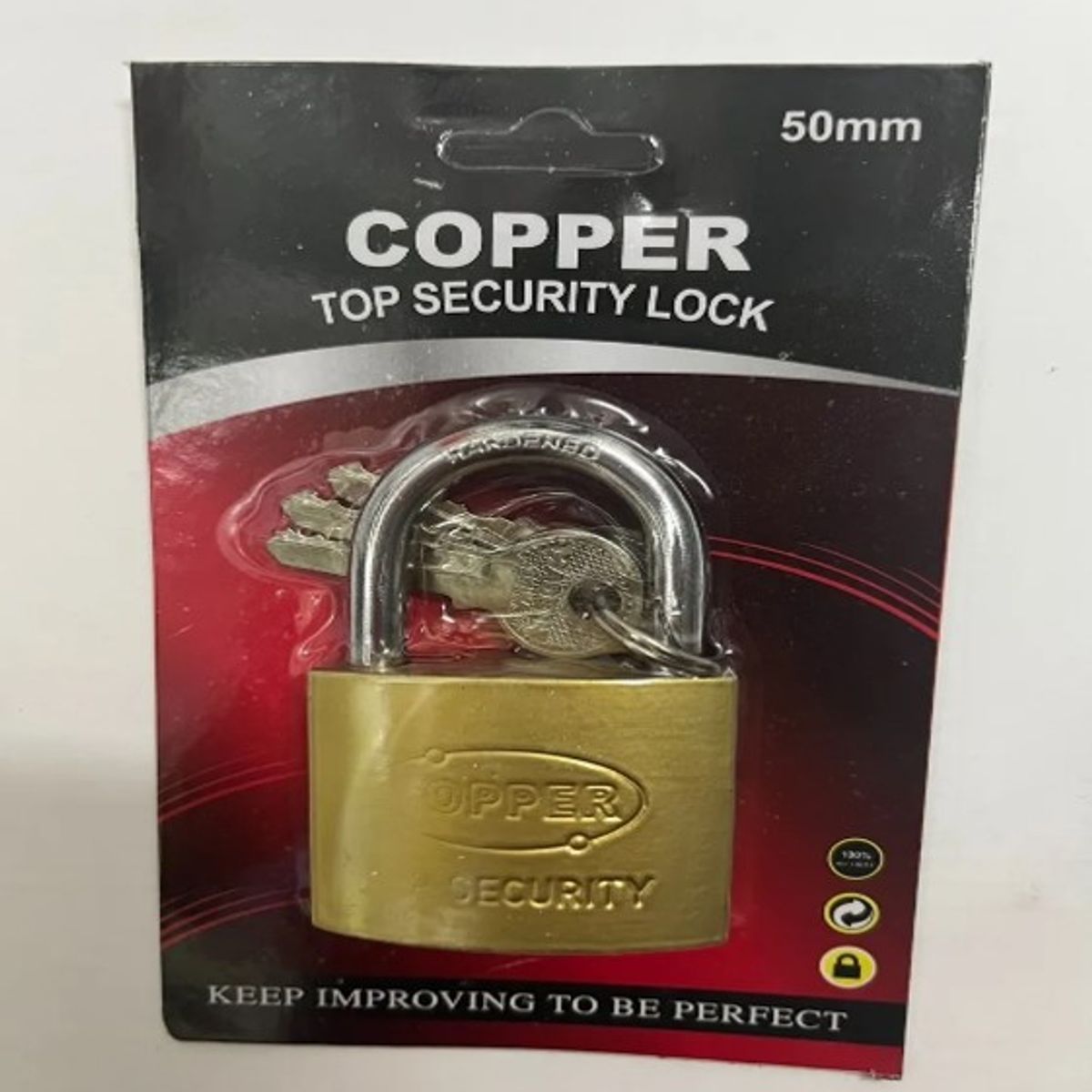 COOPER - CANDADO DE SEGURIDAD COOPER TOP 50MM INCLUYE 3 LLAVES