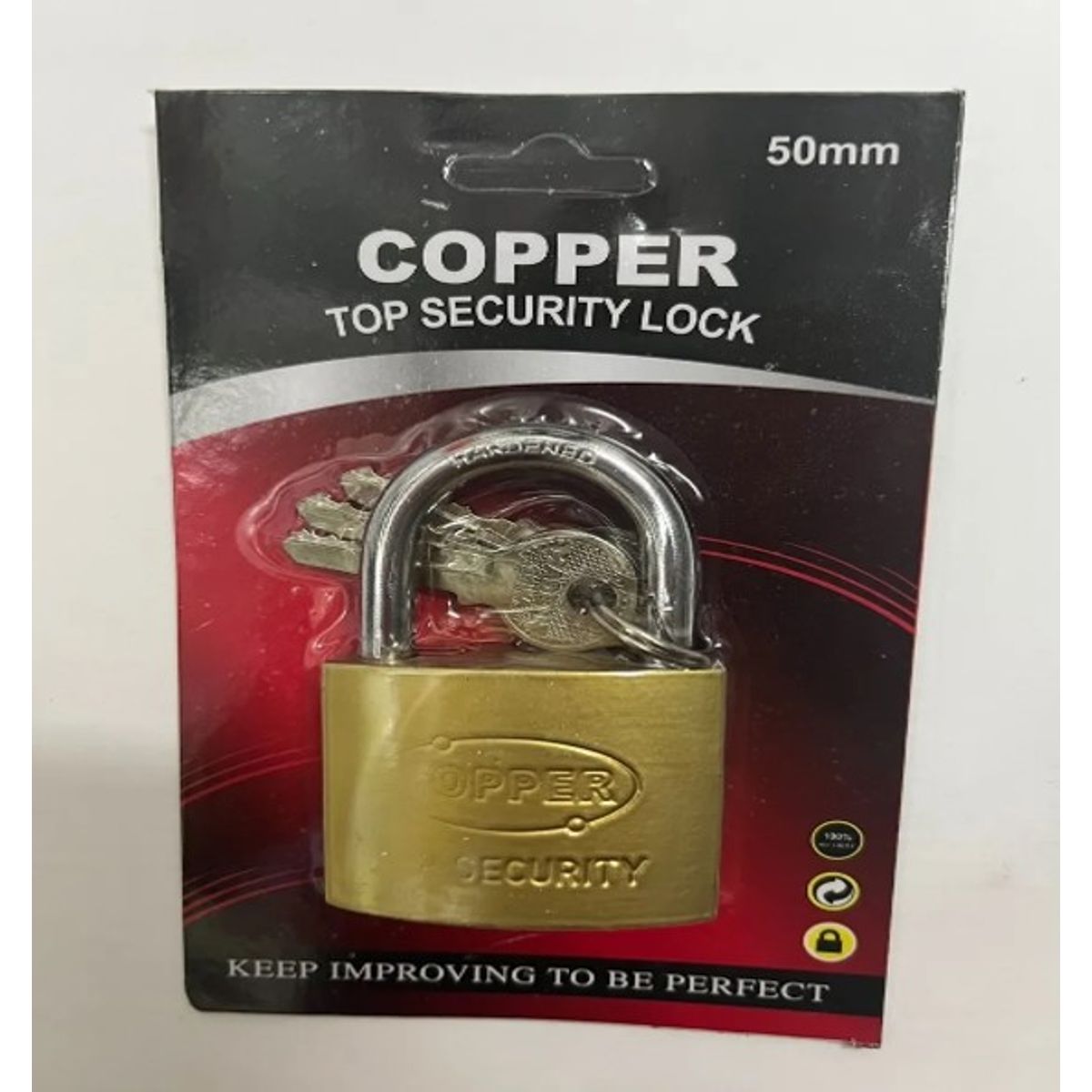 COOPER - CANDADO DE SEGURIDAD COOPER TOP 50MM INCLUYE 3 LLAVES