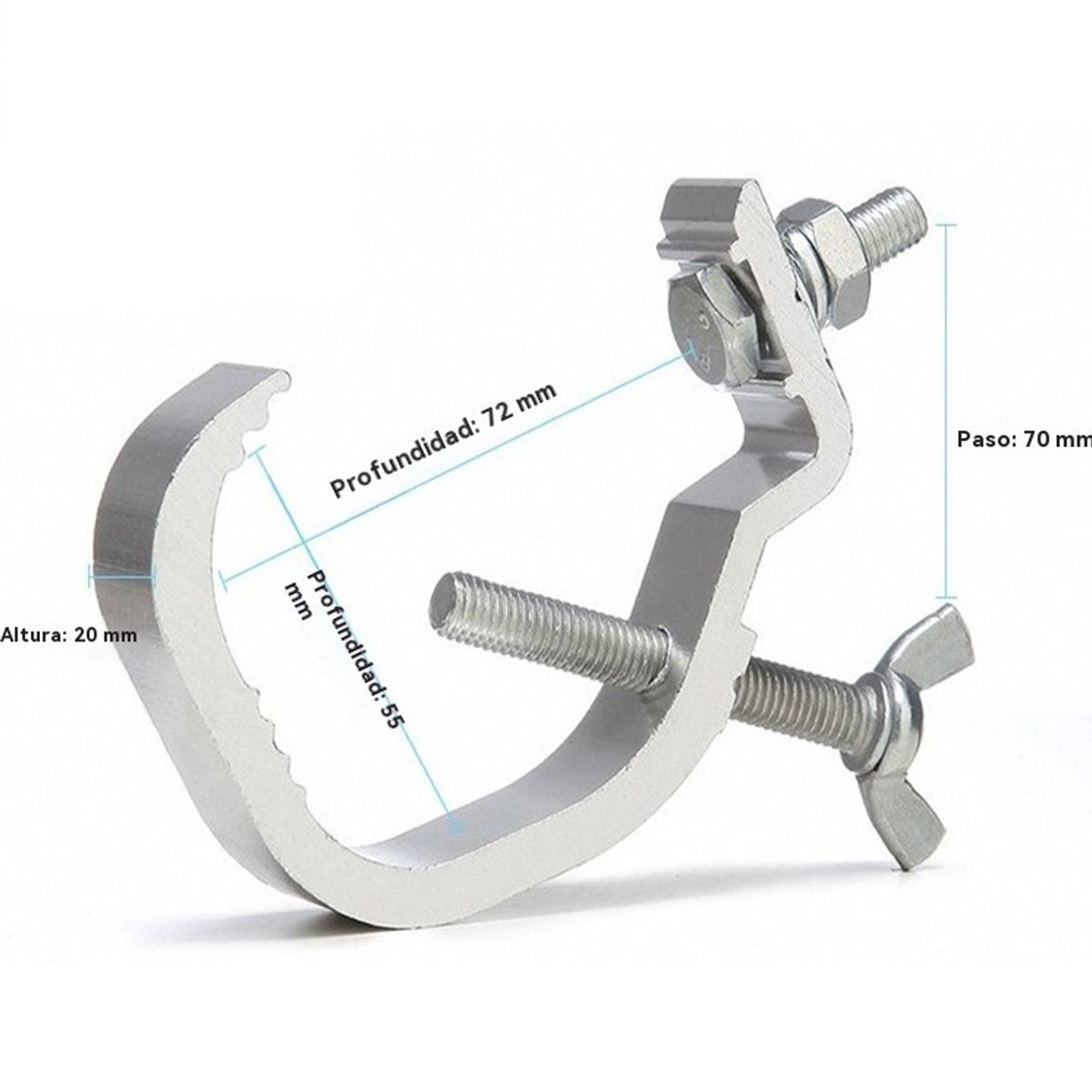 KINDA NICE - Clamp Soporte Abrazadera De Aluminio Para Iluminacion 10pcs
