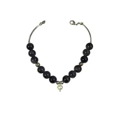 TAETHAI - Pulsera de plata 925 con piedras Amatistas y perla