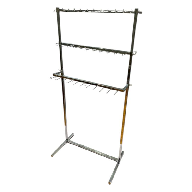 GENERICO - Exhibidor Metálico Cromado para Carteras y Accesorios Gms