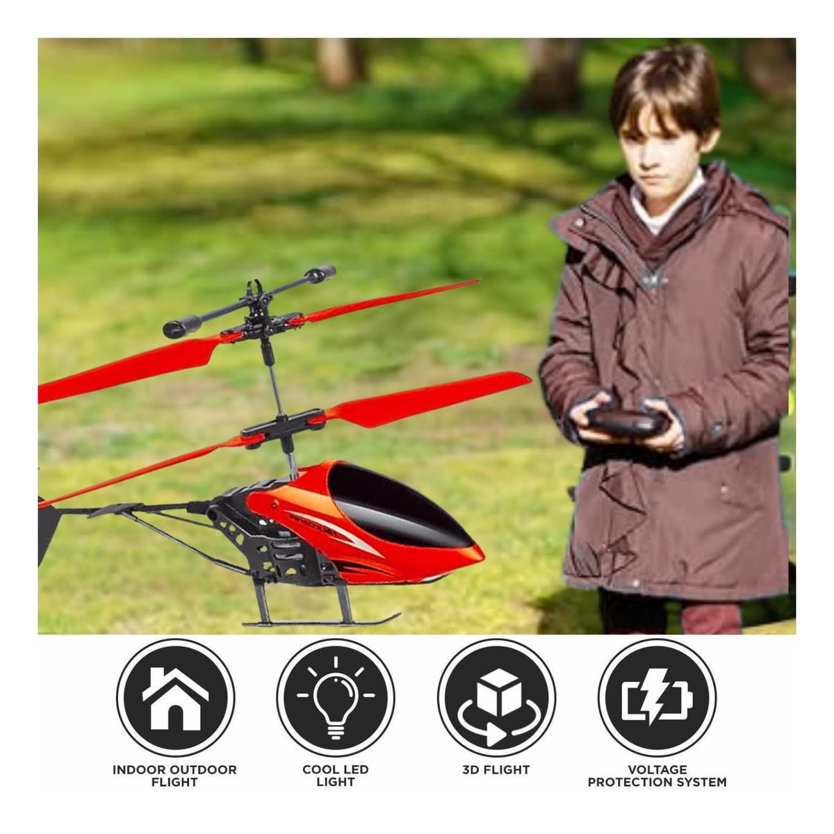 KINDA NICE - Mini Helicóptero Drone Con Sensor Juguete Volador Para Niños Amarillo