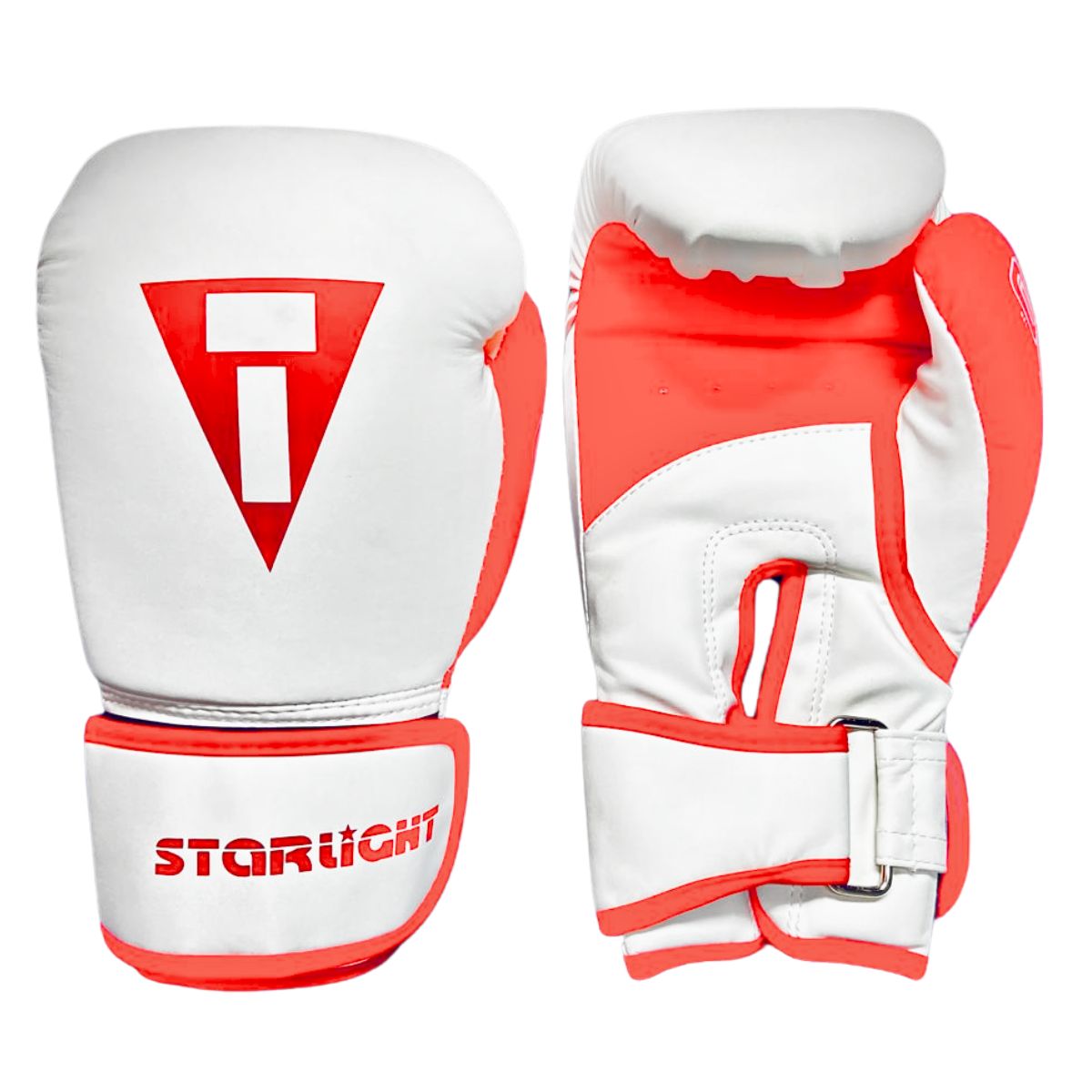 GENERICO - Guantes de Boxeo ProfesionaL STARLIGHT 16 OZ BLANCO ROJO