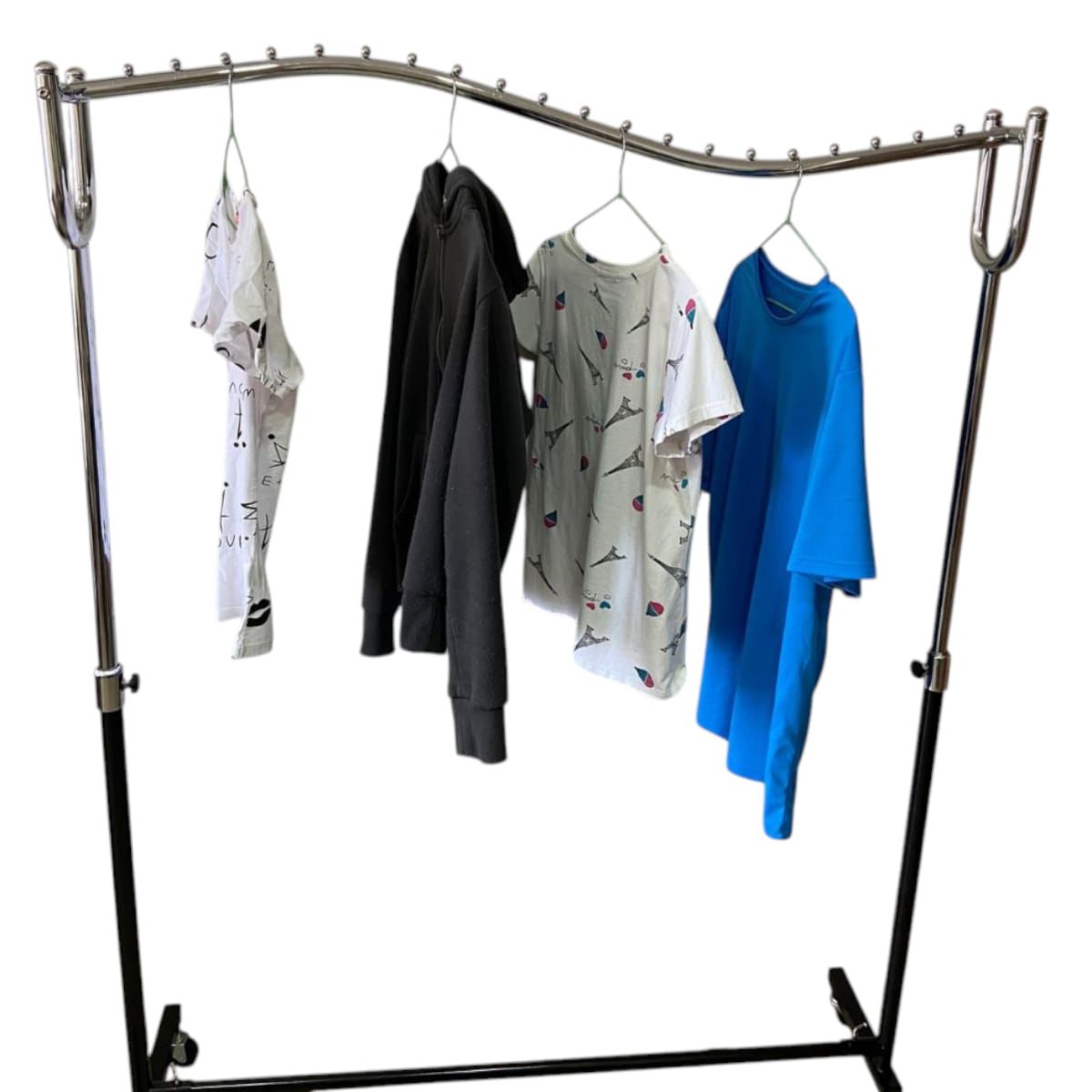 GENERICO - Perchero de ropa Colgador tipo Cascada Para Exhibir Poleras Metal Gms