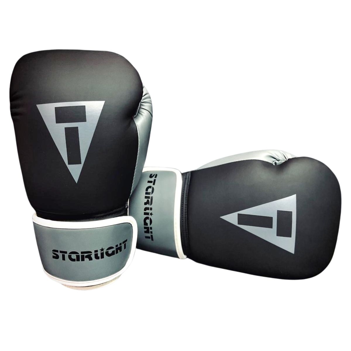 GENERICO - Guantes de Boxeo ProfesionaL STARLIGHT 14 oz NEGRO GRIS
