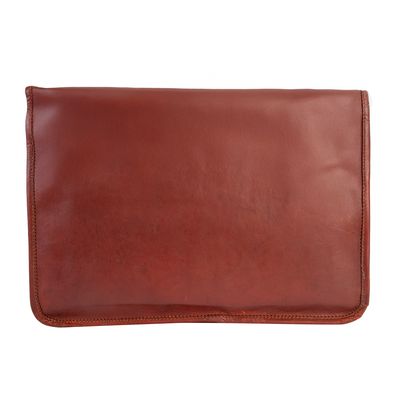 Imagen 2 del producto Maletín de cuero natural. Café. Notebook de 15,6 pulgadas.