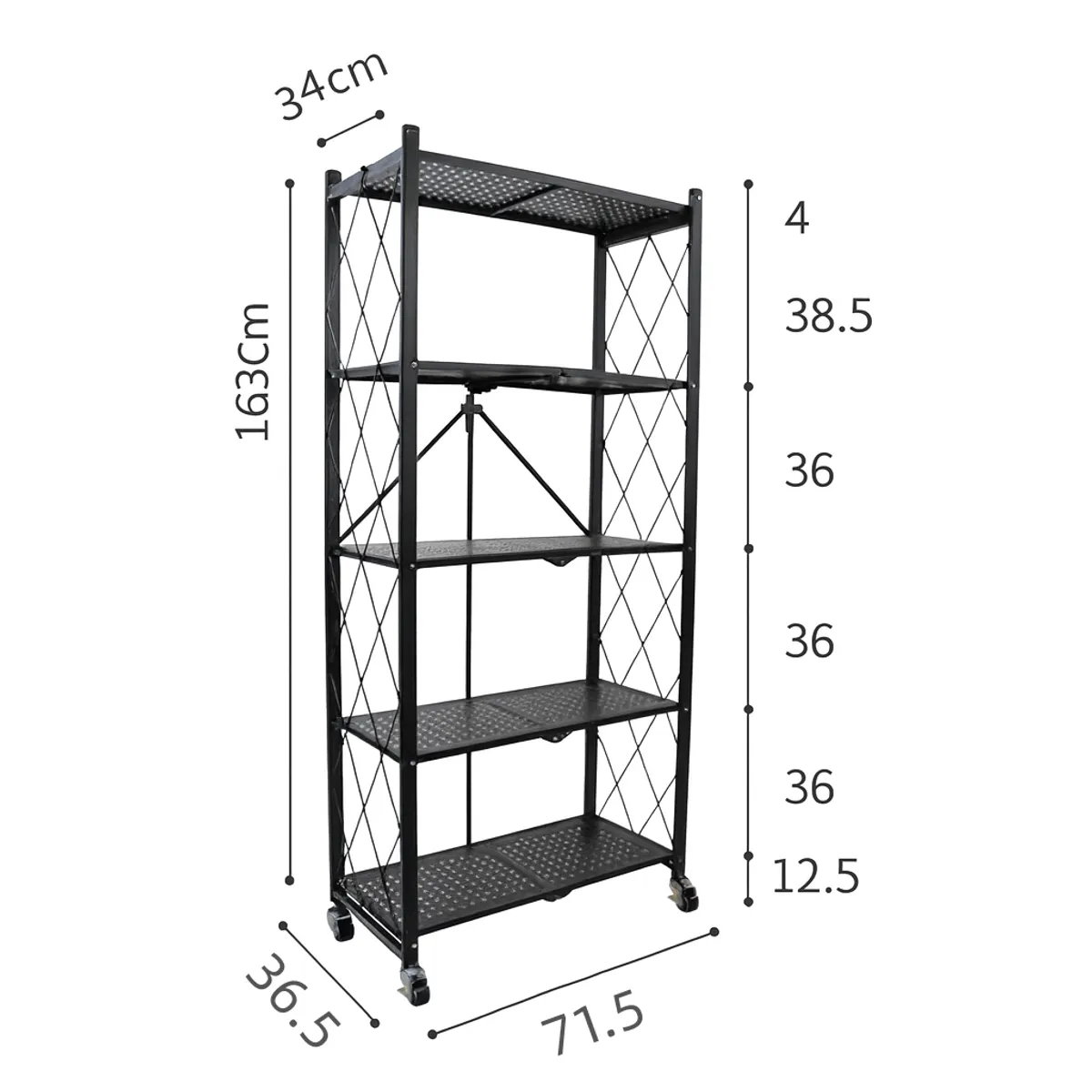GENERICO - Repisa Estantería 5 Niveles Metalico Estanteplegable 90kg