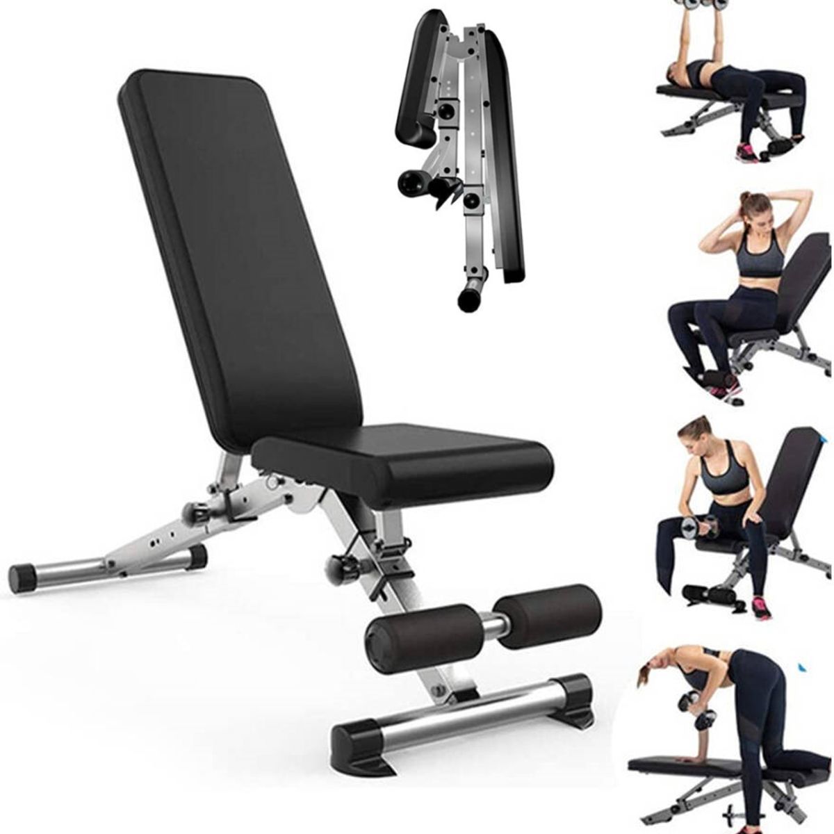 KUANGYE - Banco Multifuncional Ajustable Soporta Hasta 250Kg Para PrensaEntrenamiento Cuerpo Completo