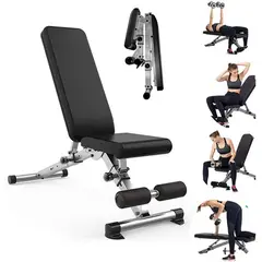 KUANGYE - Banco Multifuncional Ajustable Soporta Hasta 250Kg Para PrensaEntrenamiento Cuerpo Completo