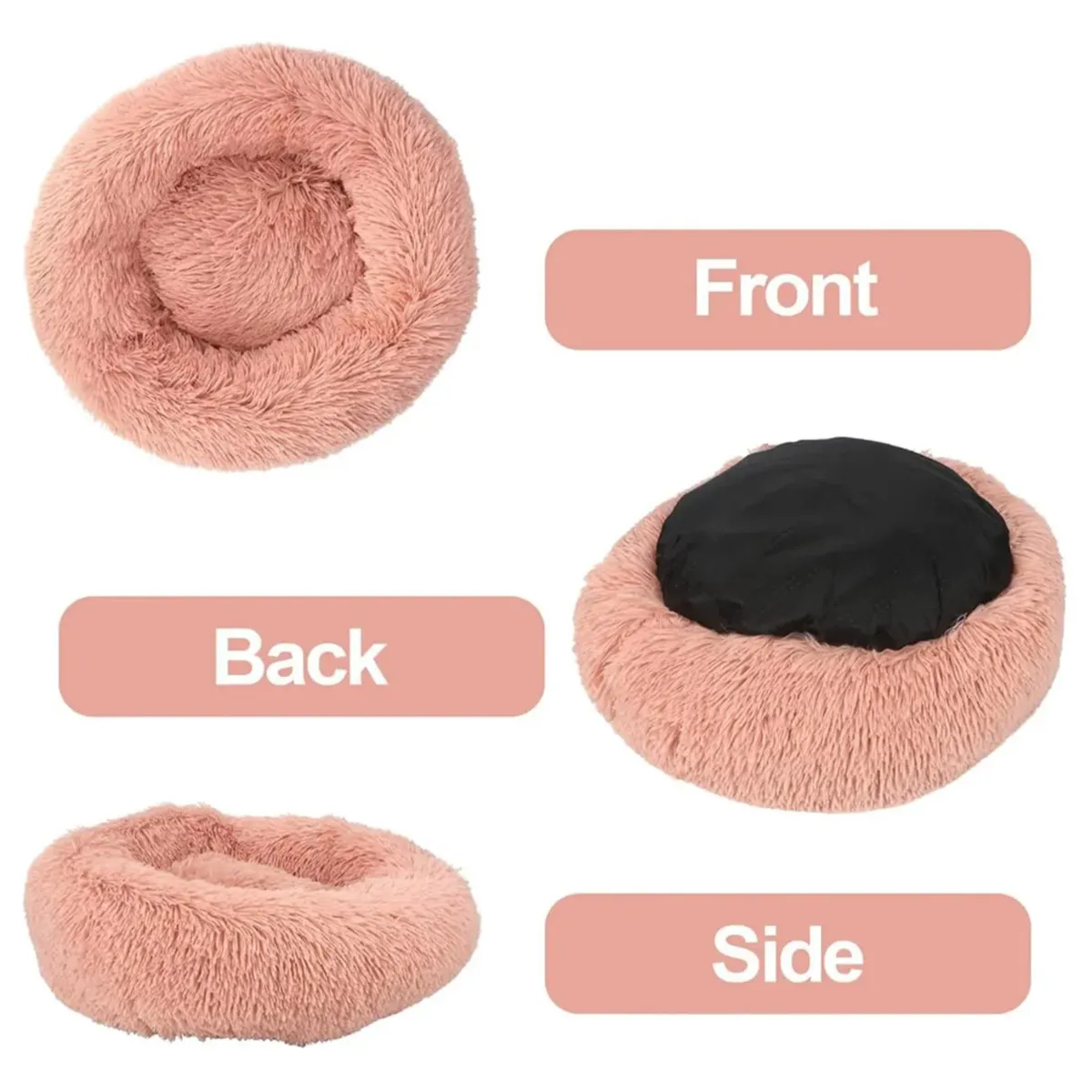 KINDA NICE - Cama De Felpa Para Mascotas De 70 Cm De Diámetro