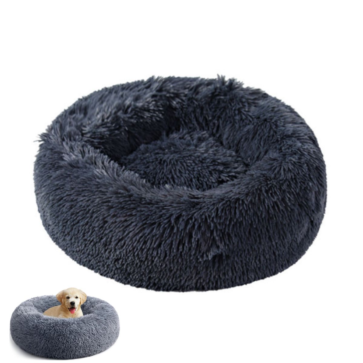 KINDA NICE - Cama De Felpa Para Mascotas De 70 Cm De Diámetro