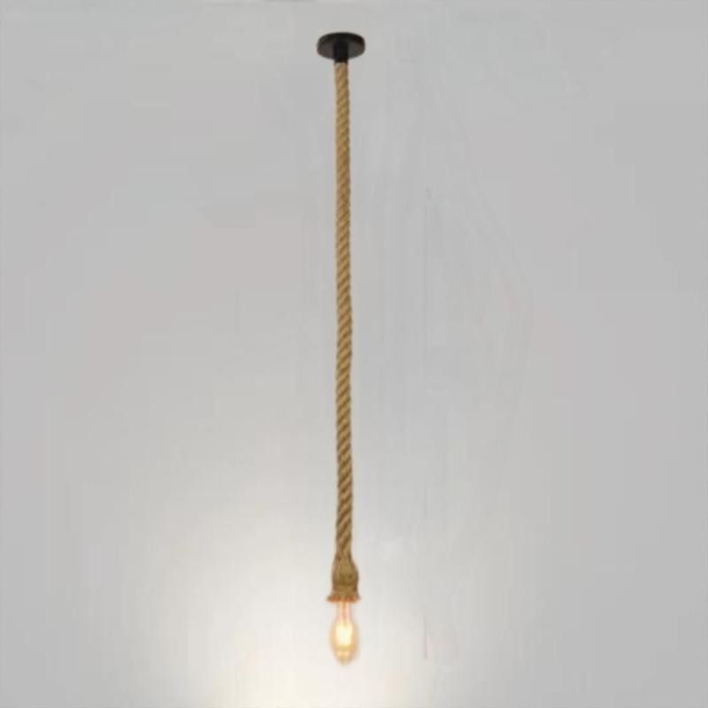 TATEE - Lámpara de araña de cuerda de cáñamo Cabezal único 2 metros