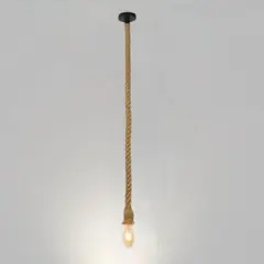 TATEE - Lámpara de araña de cuerda de cáñamo Cabezal único 2 metros