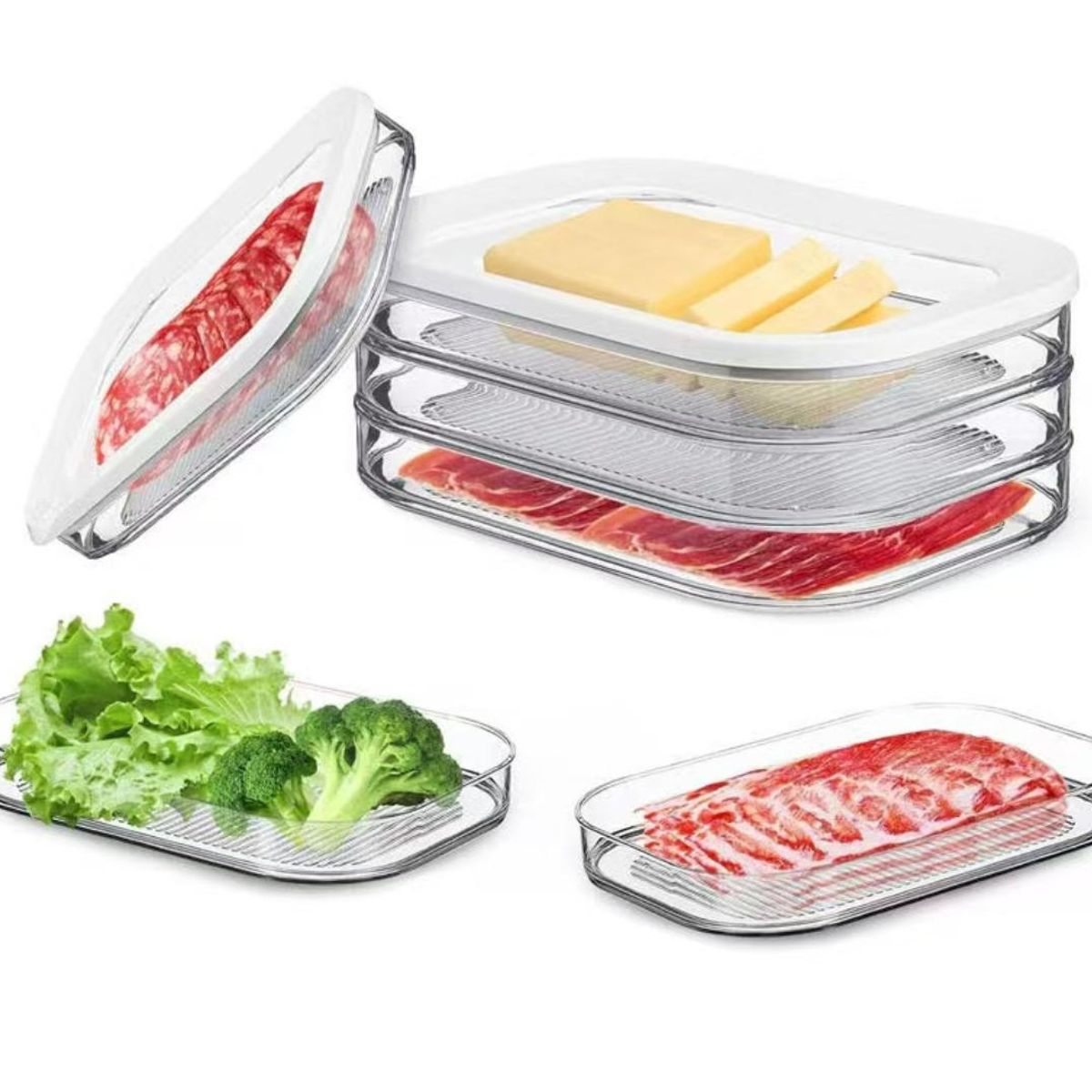 KINDA NICE - Caja De Almacenamiento De Nevera De Cocina Portátil 2l