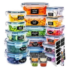 COZYNOOK - Set 24 Tapper Tuper Herméticos Para Comida Ensalada Nevera