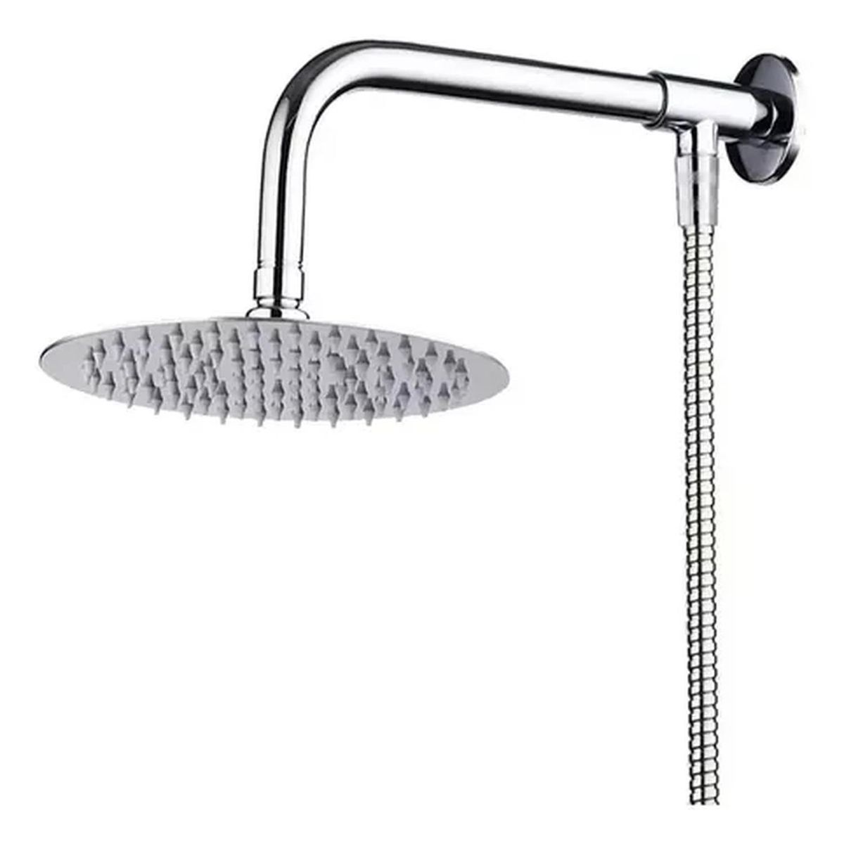 BIGBAMSPACE - Brazo Ducha Plato Flexible Redondo 8