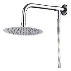 BIGBAMSPACE - Brazo Ducha Plato Flexible Redondo 8