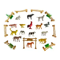 BIGBAMSPACE - Juguetes Animales Granja 15 Figuras S