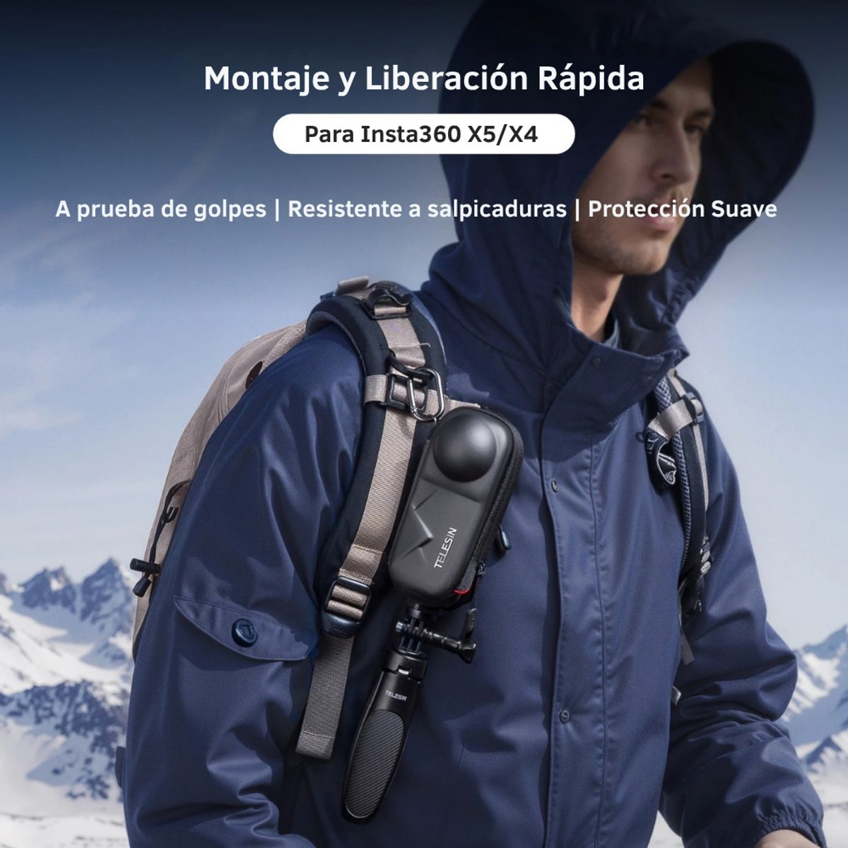 TELESIN - Estuche Protector para Insta360 X4 X5 Gran Estilo - Telesin