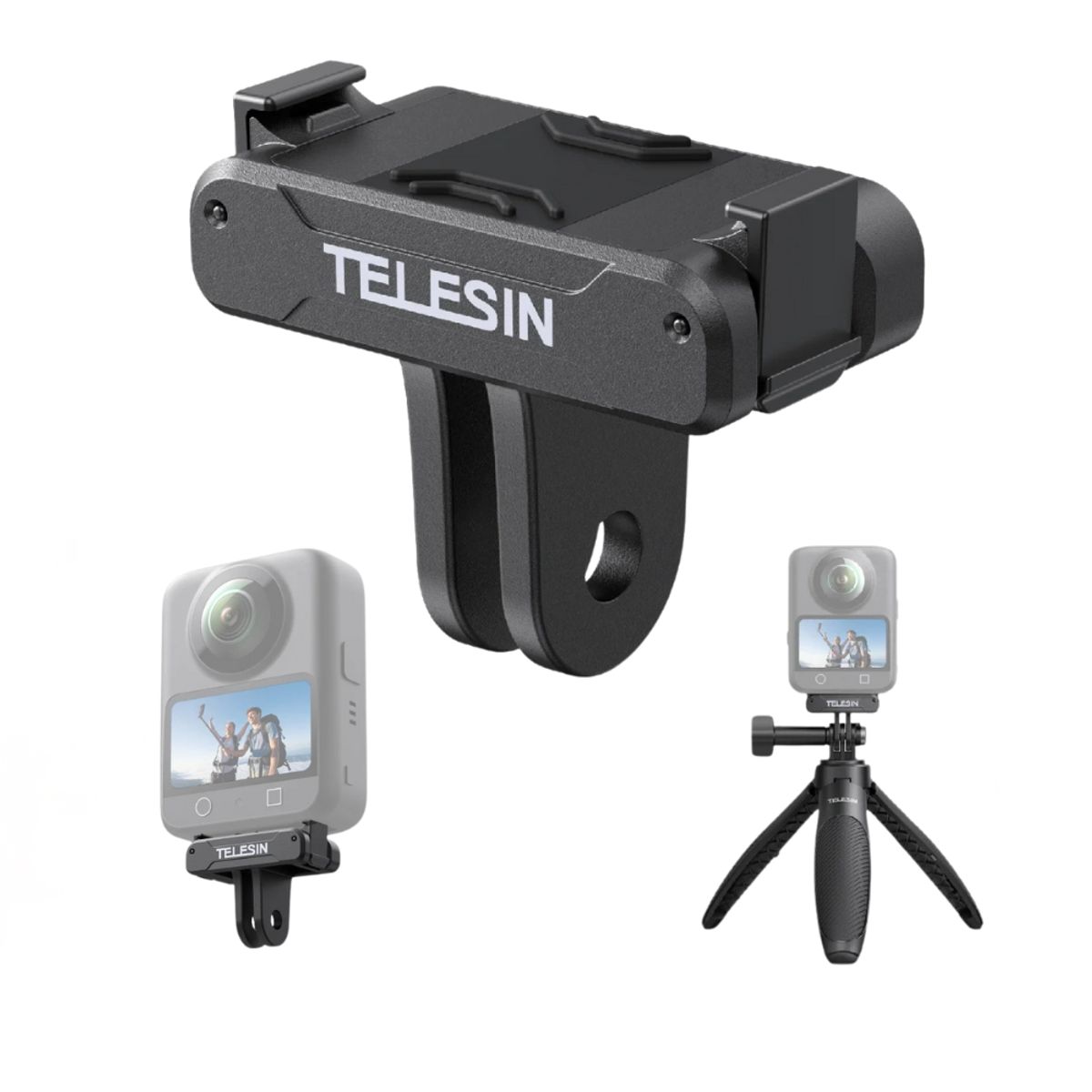 TELESIN - Adaptador Magnético Rápido para DJI Osmo 360 y Action 5 4 3