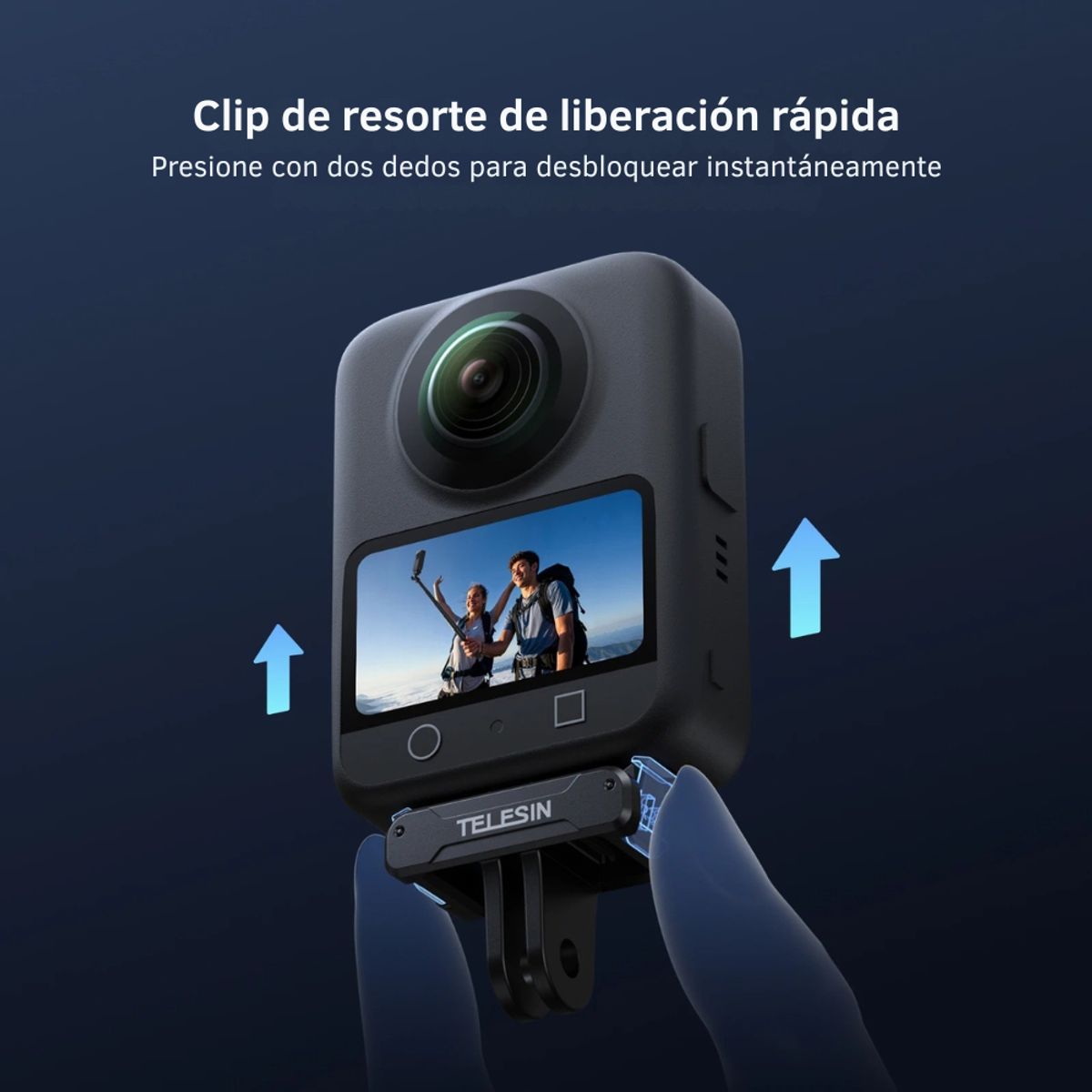 TELESIN - Adaptador Magnético Rápido para DJI Osmo 360 y Action 5 4 3