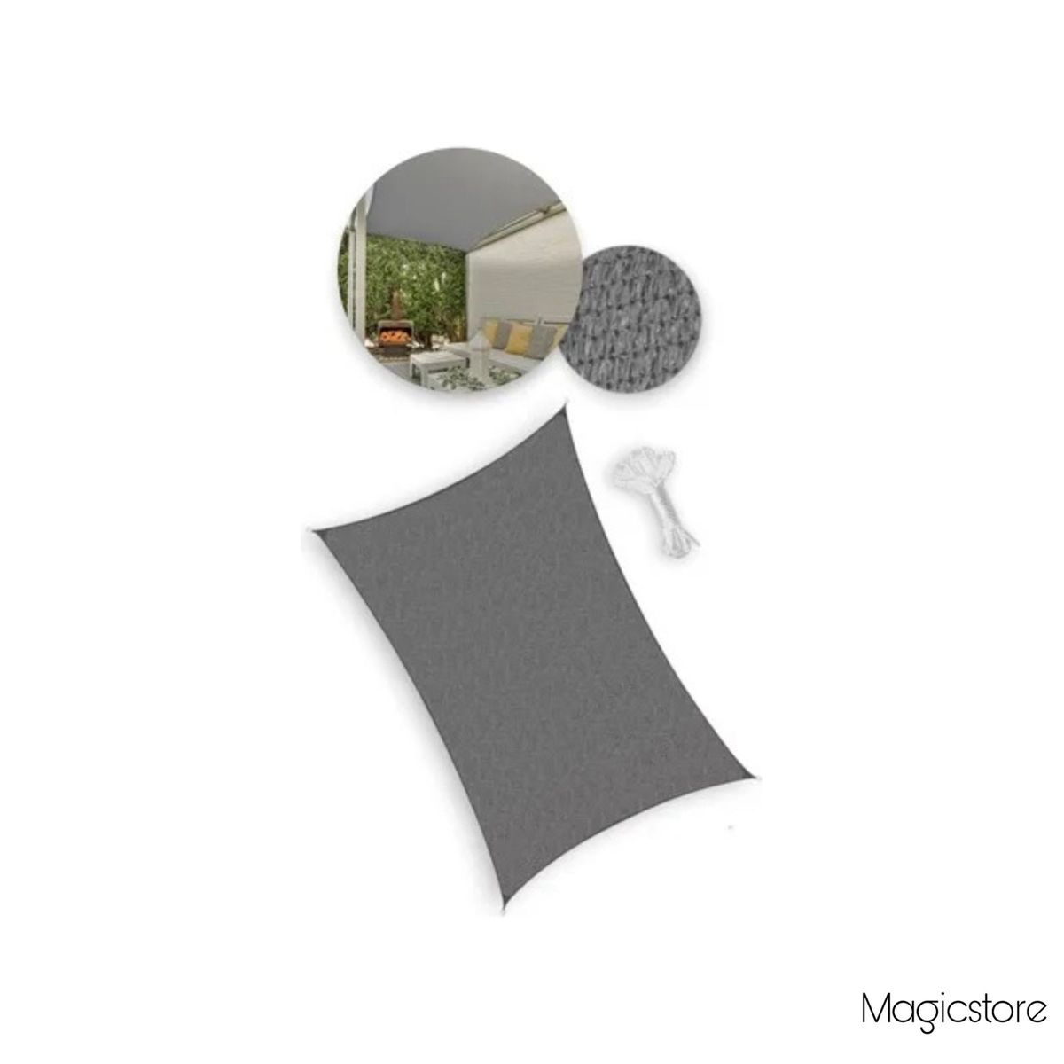 GENERICO - Toldo Vela Sombra Toldos Plegables Lona Toldo rectangular 4x3