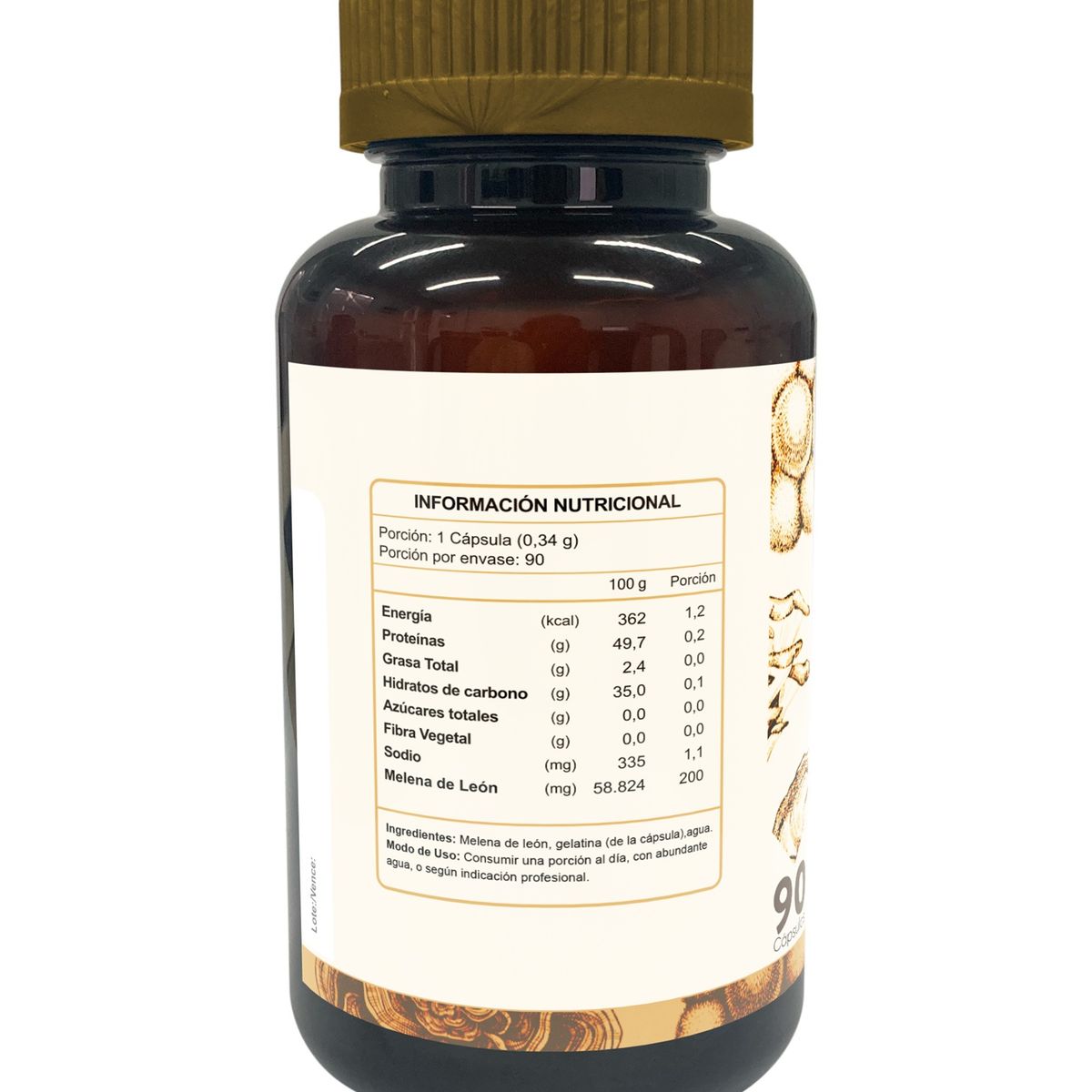 FNL - Melena De León Full Spectrum FNL - 90 Cápsulas Sin Sabor