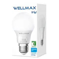 WELLMAX - Ampolleta LED Samsung 9W con Sensor de Luz & Encendido Automático