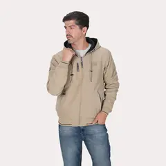 GANGSTER - Cortaviento Reversible Dual Beige