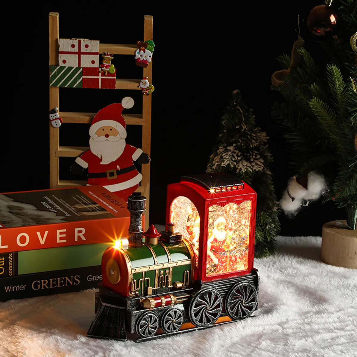 GENERICO - Adorno Navideño Tren Farol Decorativo Musical Con Luces