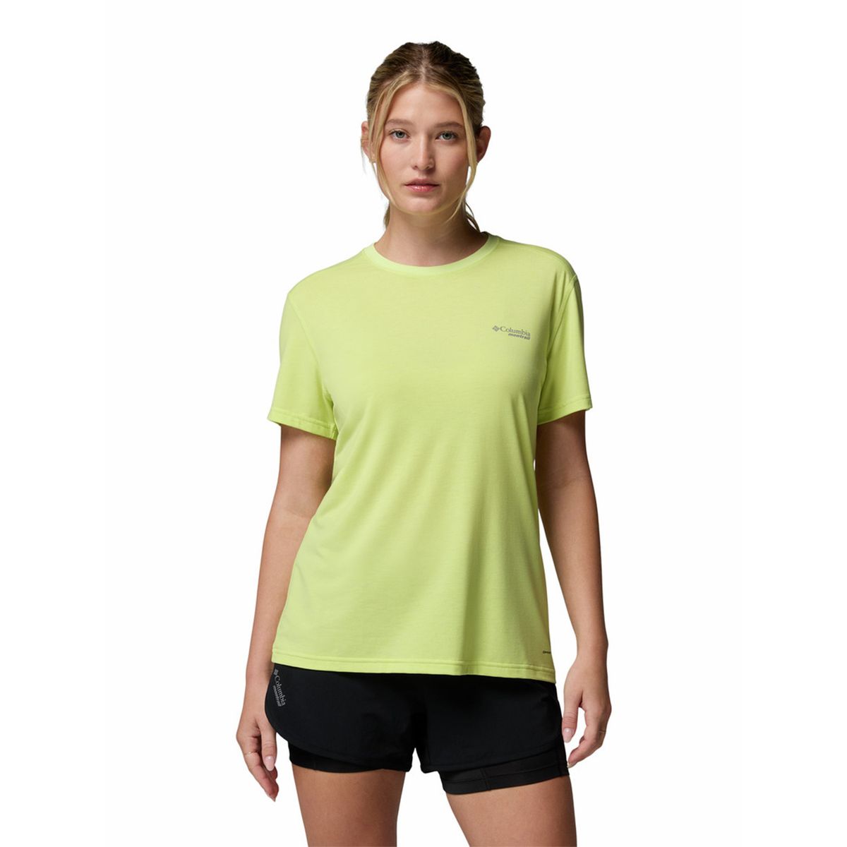 COLUMBIA - Polera M/C Mujer Endle Trail Running Amarillo COLUMBIA
