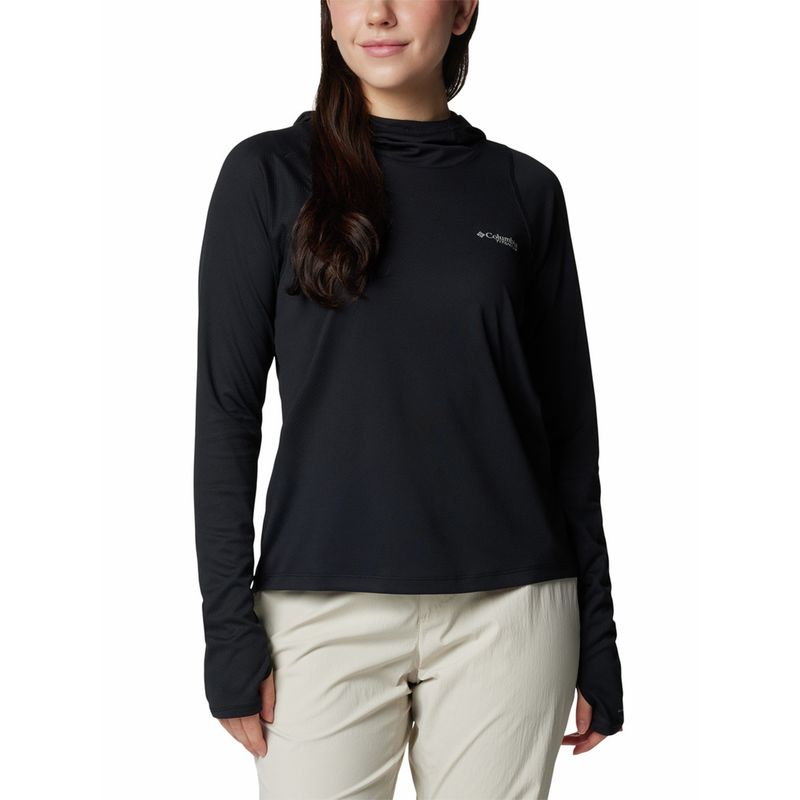 COLUMBIA - Polera M/L Mujer Summit Valley Hoodie Negro COLUMBIA