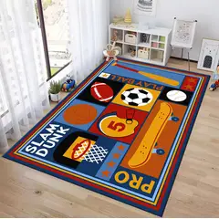 GENERICO - ALFOMBRA INFANTIL DISEÑO DEPORTIVO 120X160CM WM
