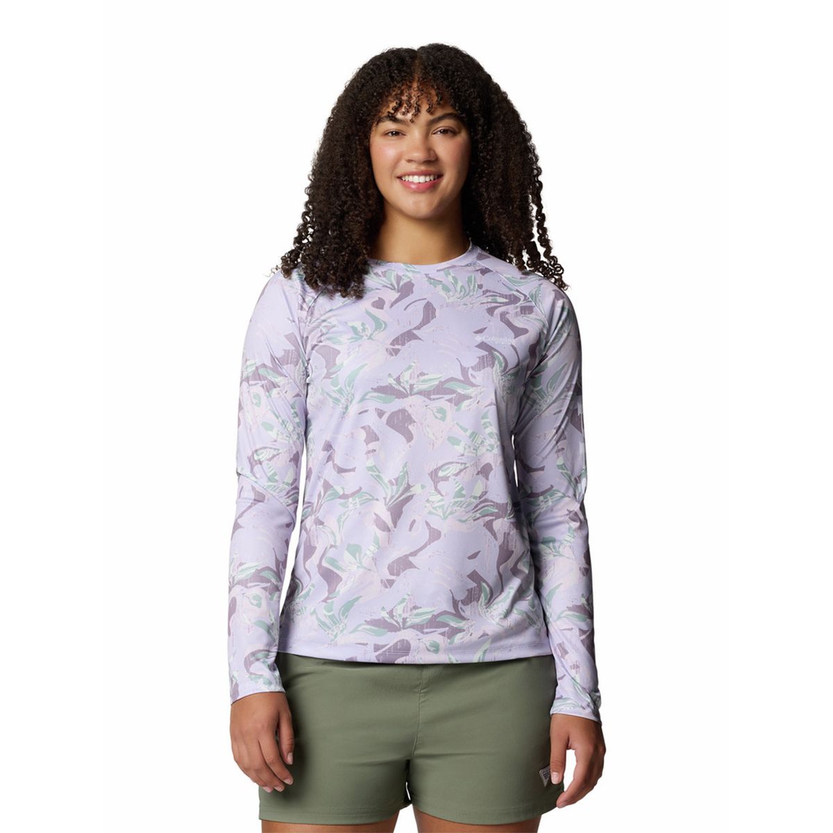 COLUMBIA - Polera Manga Larga Mujer Super Tidal Morado COLUMBIA