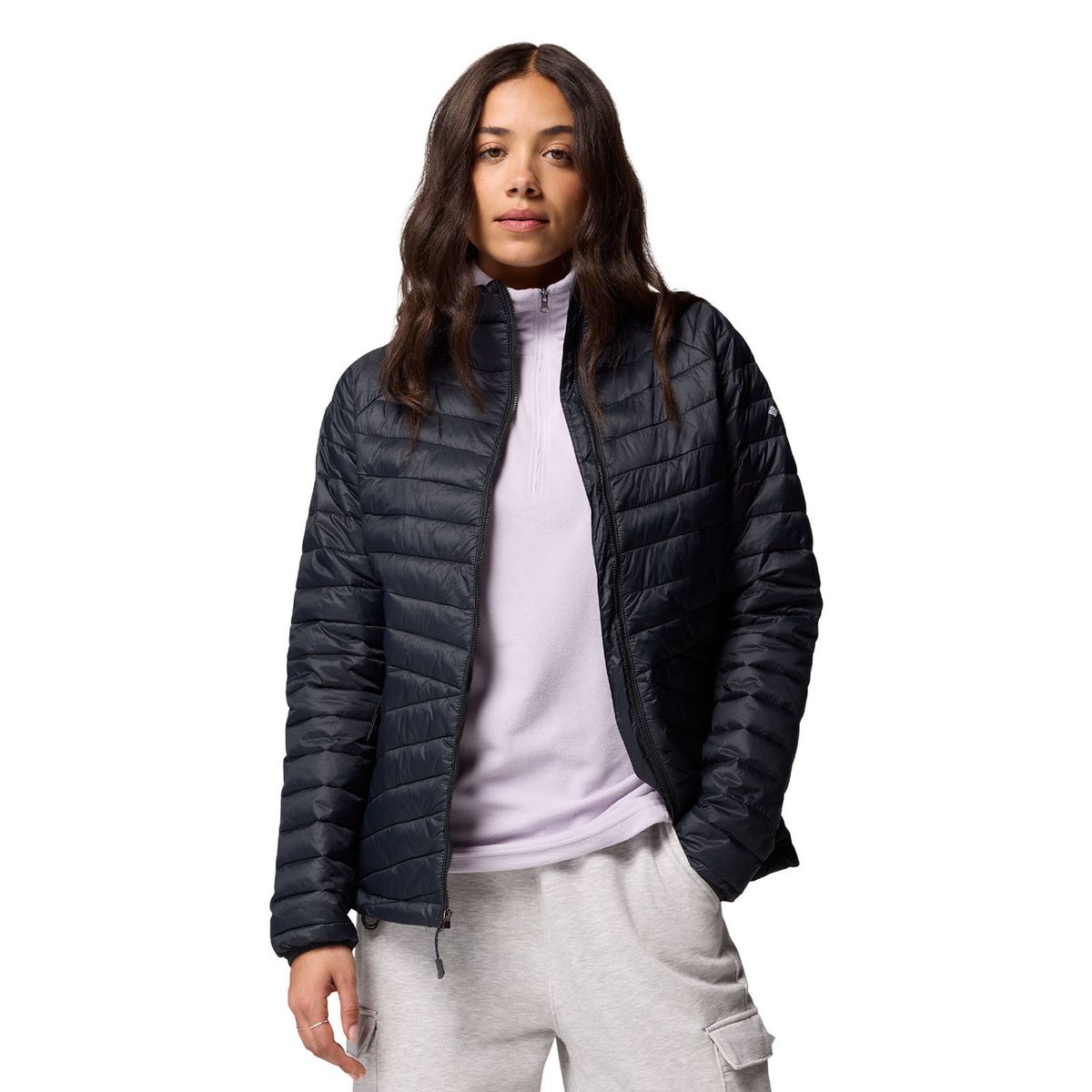 COLUMBIA - Parka Mujer Powder Pass Negro COLUMBIA