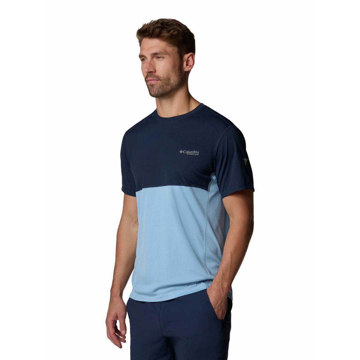 COLUMBIA - Polera M/C Hombre Cirque River Pro Azul COLUMBIA