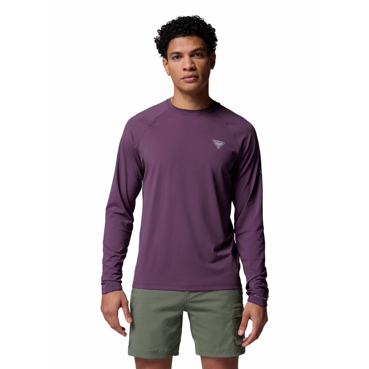 COLUMBIA - Polera Manga Larga Hombre Wild Cast Sun Morado COLUMBIA