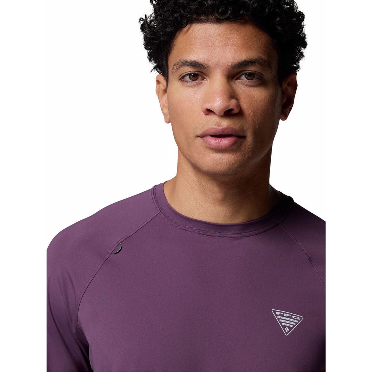 COLUMBIA - Polera Manga Larga Hombre Wild Cast Sun Morado COLUMBIA