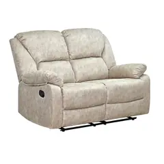 MSA MUEBLES SANTA ANA - Sofá Reclinable 2 Cuerpos Frankfurt Light Gray