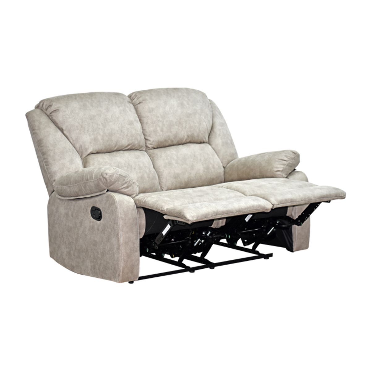 MSA MUEBLES SANTA ANA - Sofá Reclinable 2 Cuerpos Frankfurt Light Gray