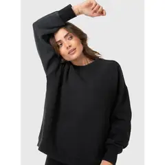 BSOUL - Polerón Mujer Oversize Crew II Negro
