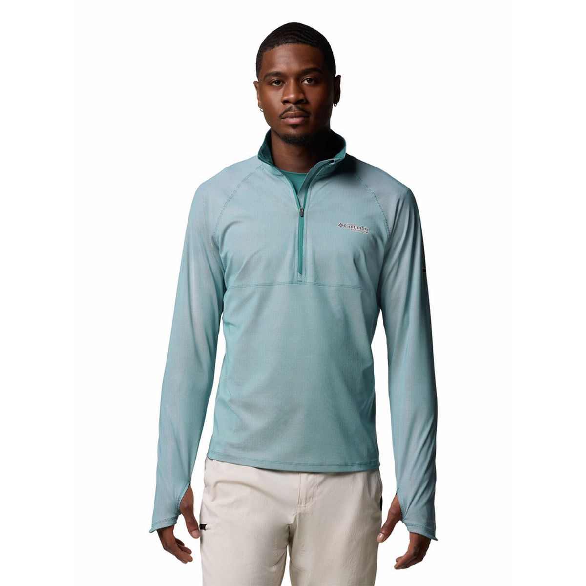 COLUMBIA - Polera M/L Hombre Summit Valley Half Zip Azul COLUMBIA