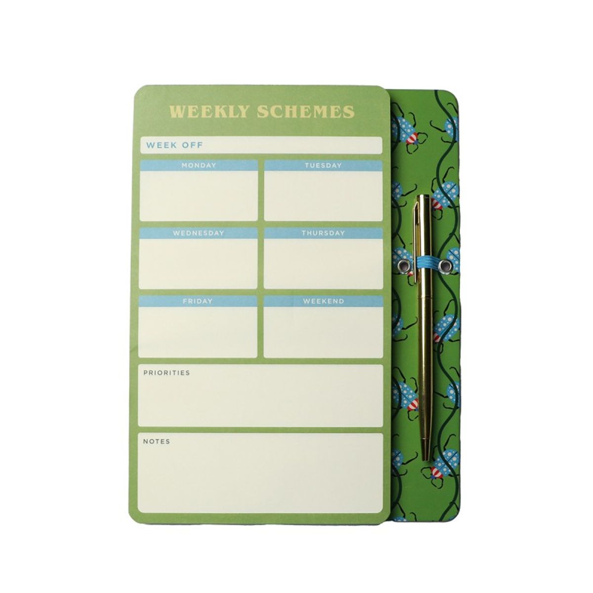 NECTAR - Planner semanal Bird con lápiz / 60 hojas 70gsm / 16x22cm
