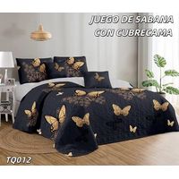 Cobertor tipo Quilts de Verano + Juego de Sabanas 1,5 plazas