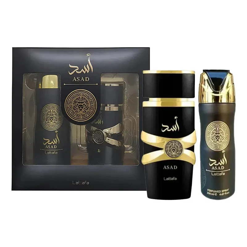 LATTAFA - Set Perfume Edp + Desodorante Árabe Lattafa Asad 100 Ml